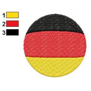 Sphere Germany Flag Embroidery Design